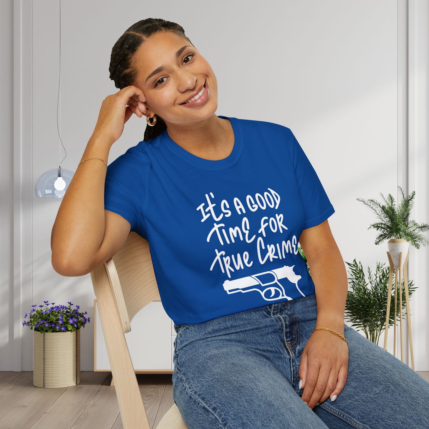 It's A Good Time For True Crime (Gun) Adult T-shirt