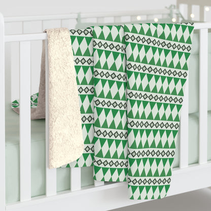Moss Cairn Stripes Fleece Blanket