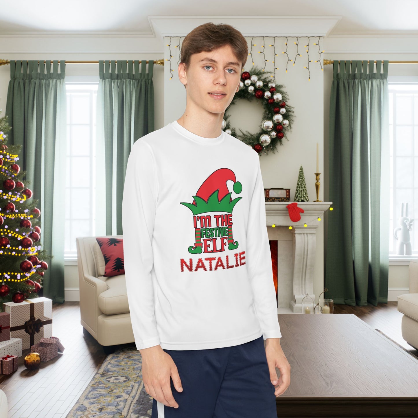 I'm The Festive Elf Youth Long Sleeve Tee