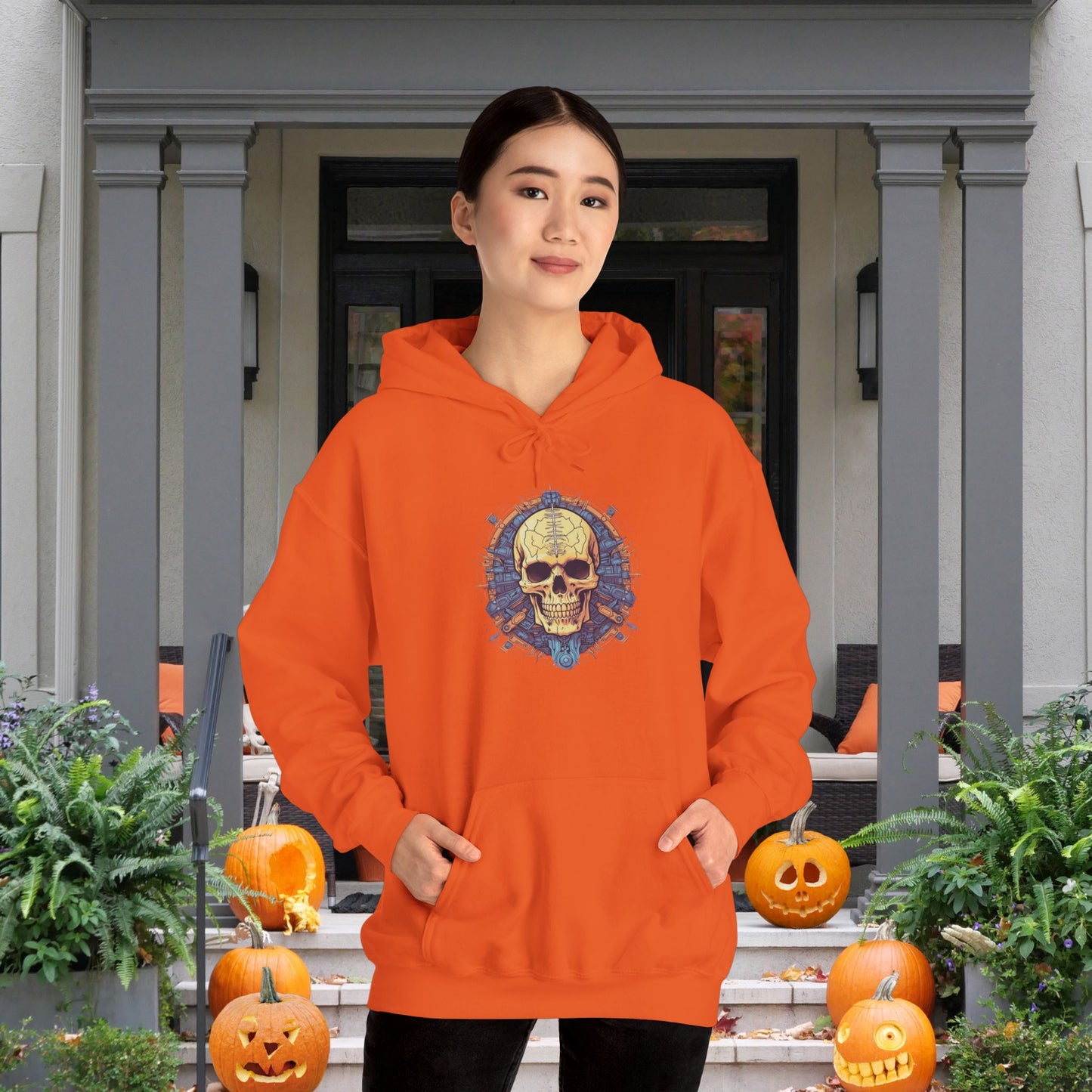 Creepy Skull 3 Heavy Blend™ Hooded Sweatshirt