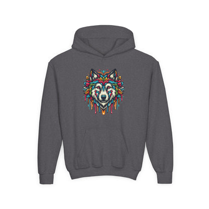 Colorful Wolf 2 Youth Hoodie