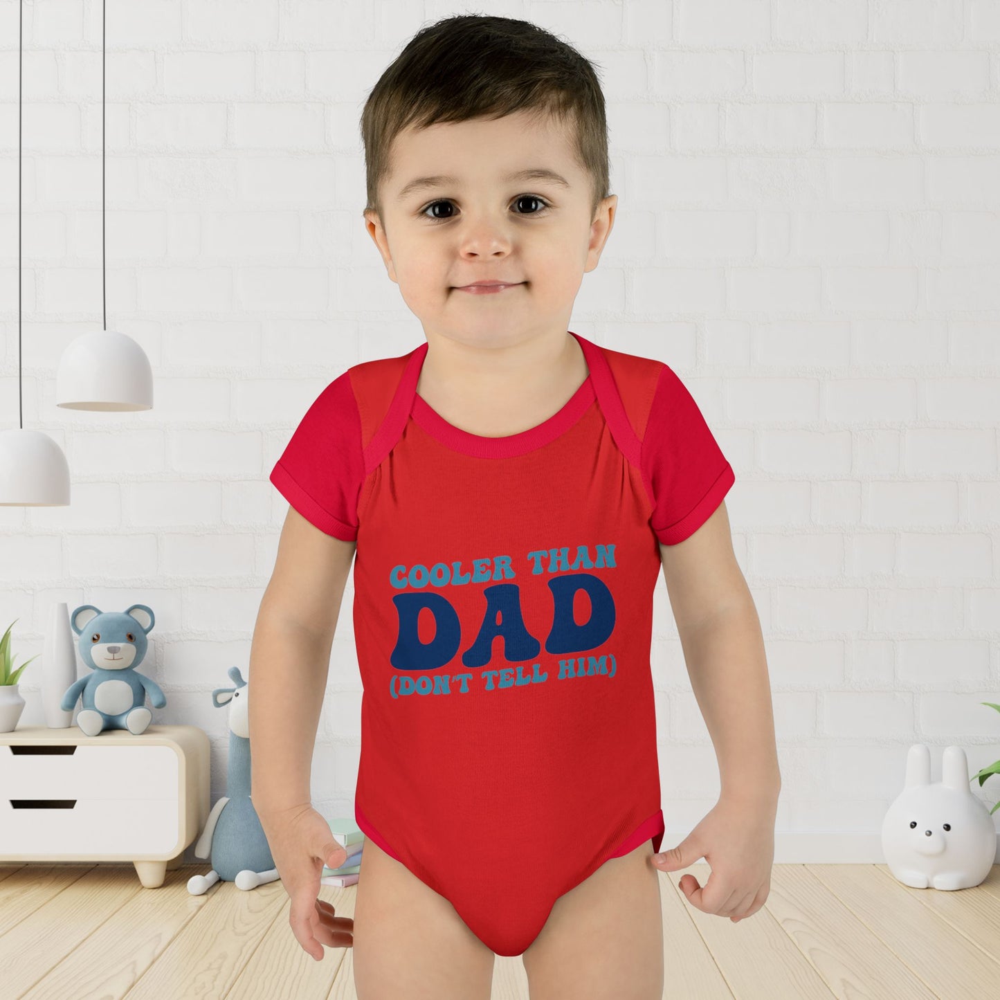 Cooler Than Dad (Don't Tell Him) Infant Baby Rib Bodysuit
