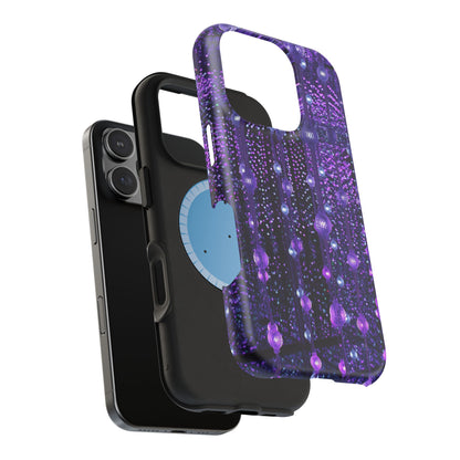 Purple Raindrops MagSafe® Compatible Tough Case for iPhone