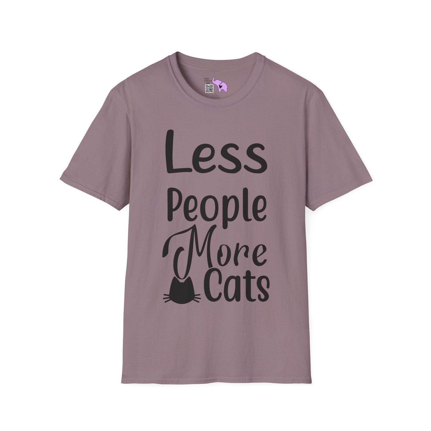 Less People More Cats Adult T-shirt
