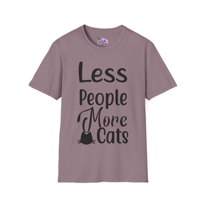 Less People More Cats Adult T-shirt