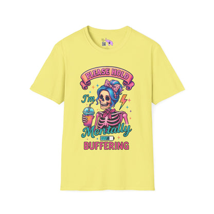 Please Hold I'm Mentally Buffering Adult T-shirt