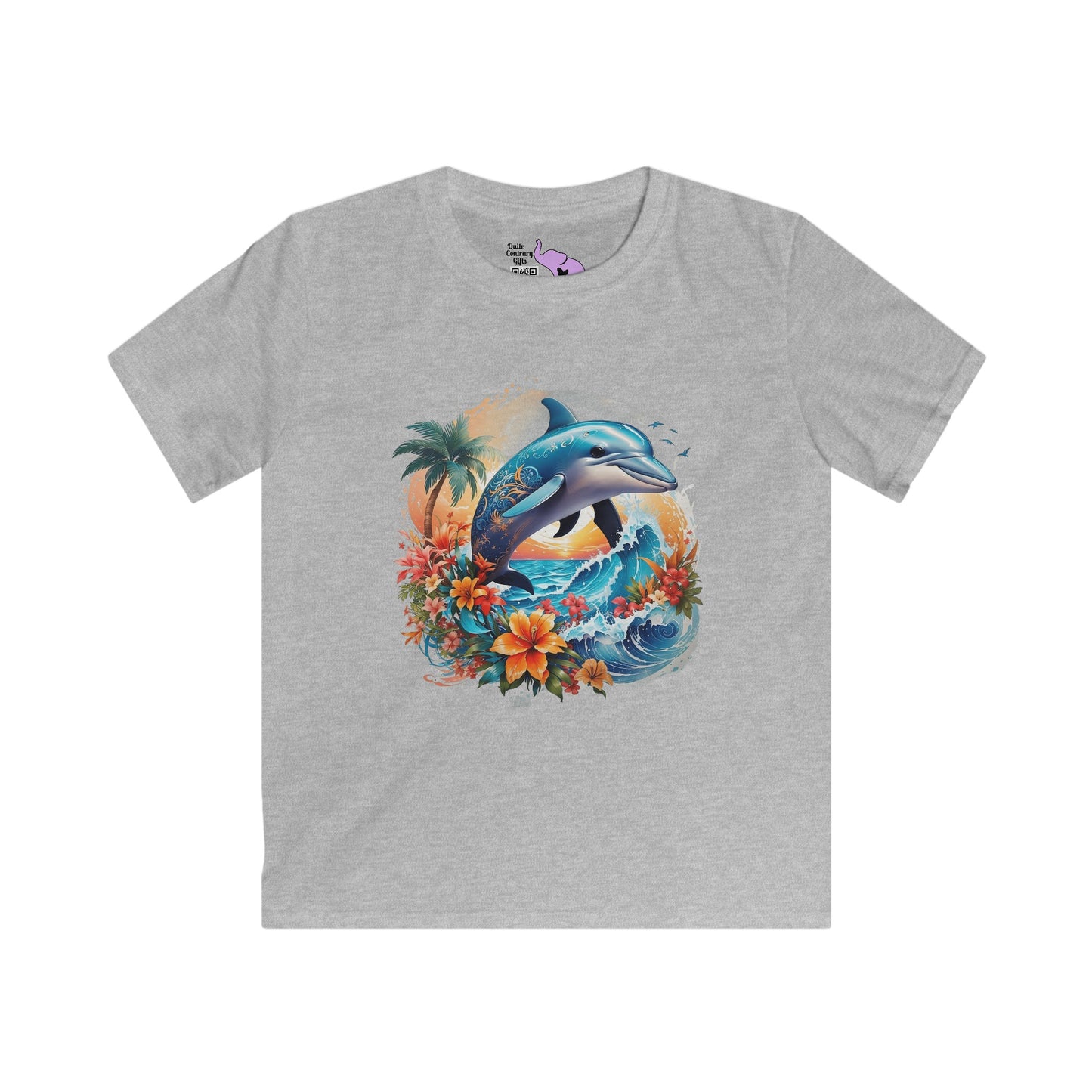 Tropical Dolphin Youth Softstyle Tee