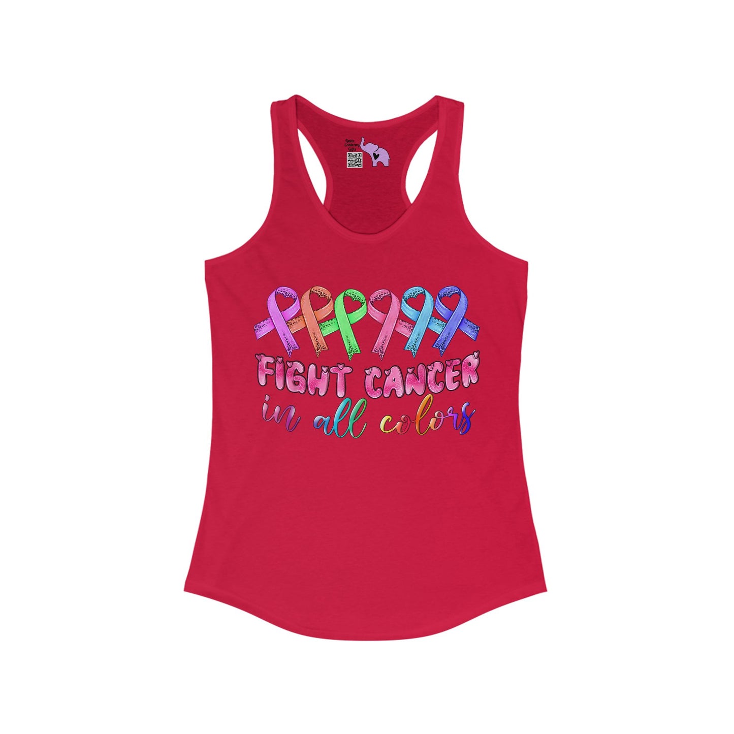 Fight Cancer in All Colors 9 Women's Ideal Racerback Tank