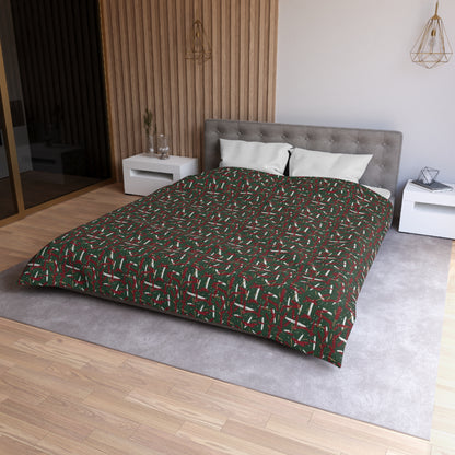 Holiday Brushstrokes Microfiber Duvet Cover