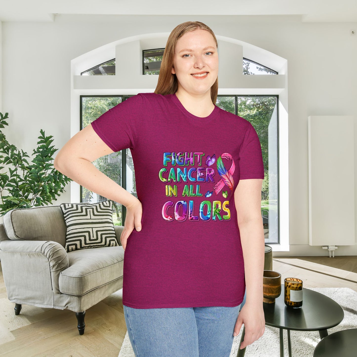 Fight Cancer in All Colors 8 Adult T-shirt