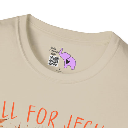 Fall For Jesus He Never Leaves (2) Adult T-shirt