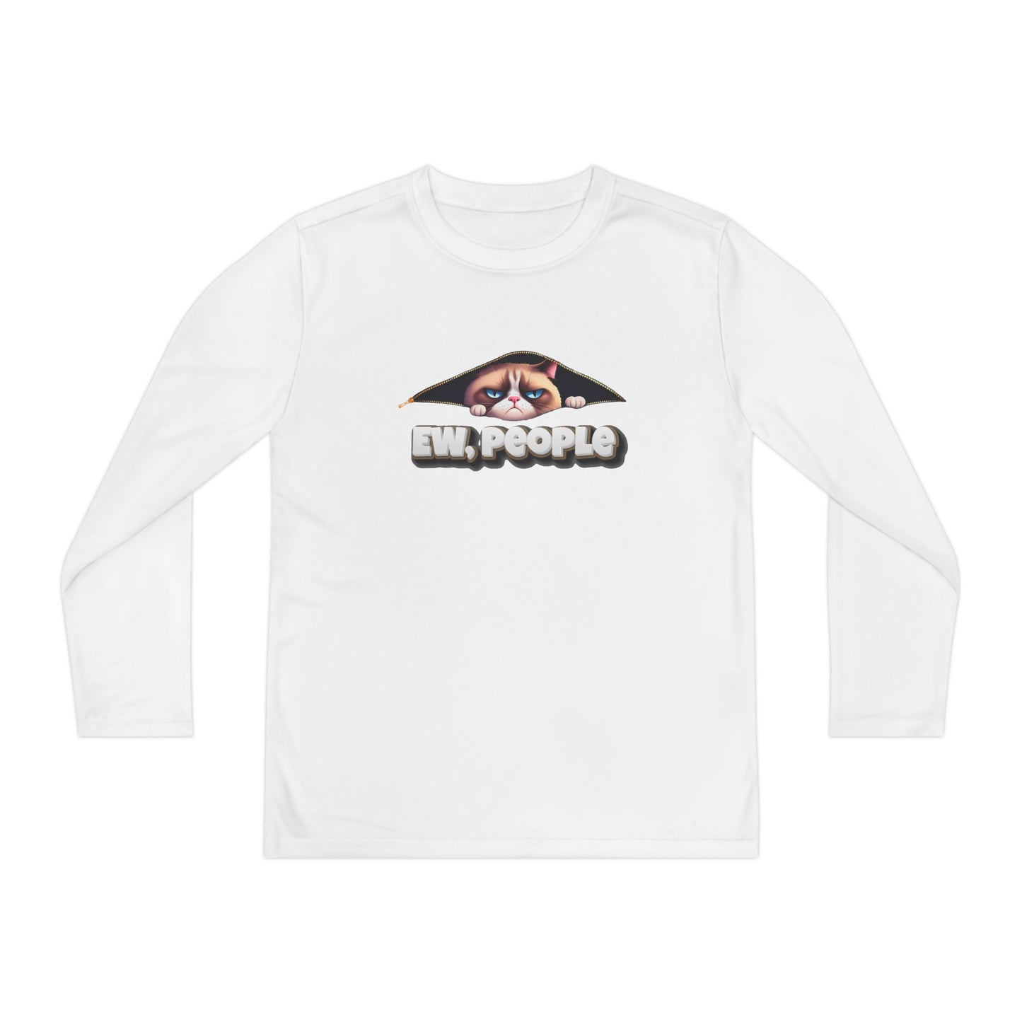 Ew People (Grumpy Cat) Youth Long Sleeve Tee