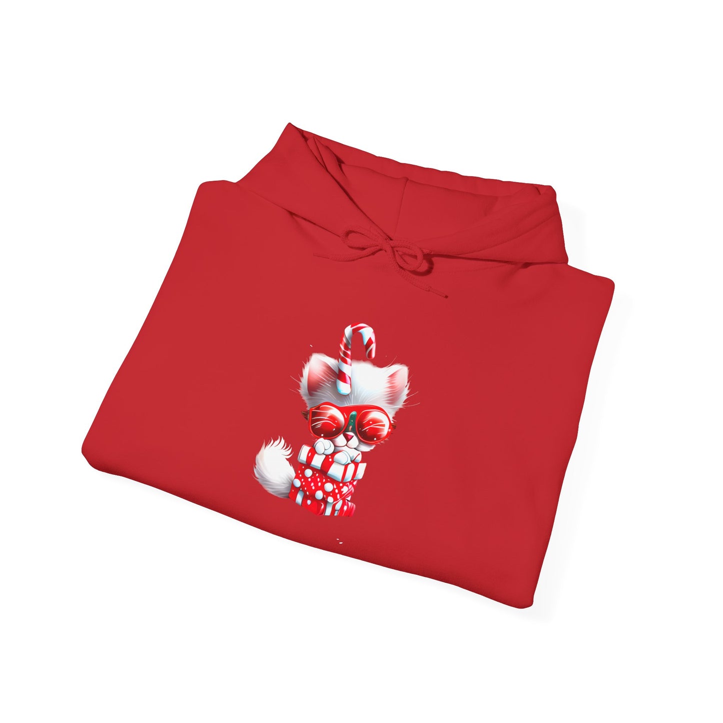 Candy Cane Kitten Heavy Blend™ Hooded Sweatshirt