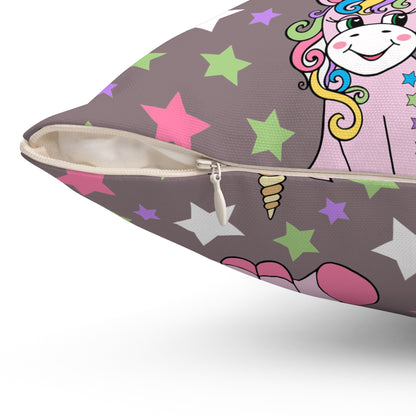 Stardust Unicorn Dreams Throw Pillow