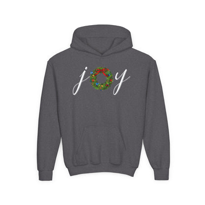 Joy w/Wreath Youth Hoodie