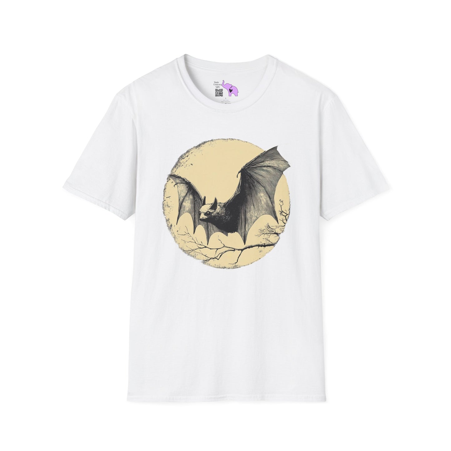 Bat Over Moon 2 Adult T-shirt