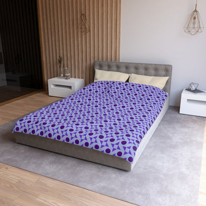 Violet Pinwheels Microfiber Duvet Cover