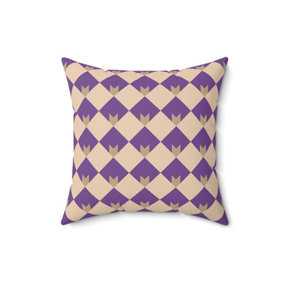 Diamond Bloom-Amethyst & Cream Throw Pillow