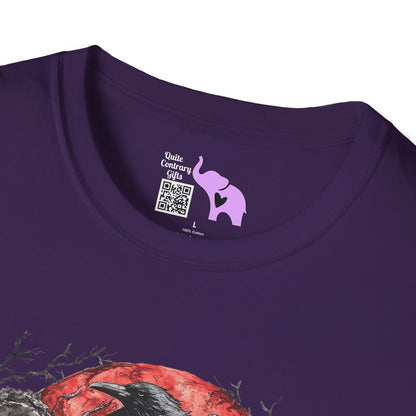 Halloween Graveyard w/Skull Adult T-shirt