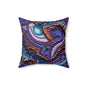 Living Stone Veins Throw Pillow