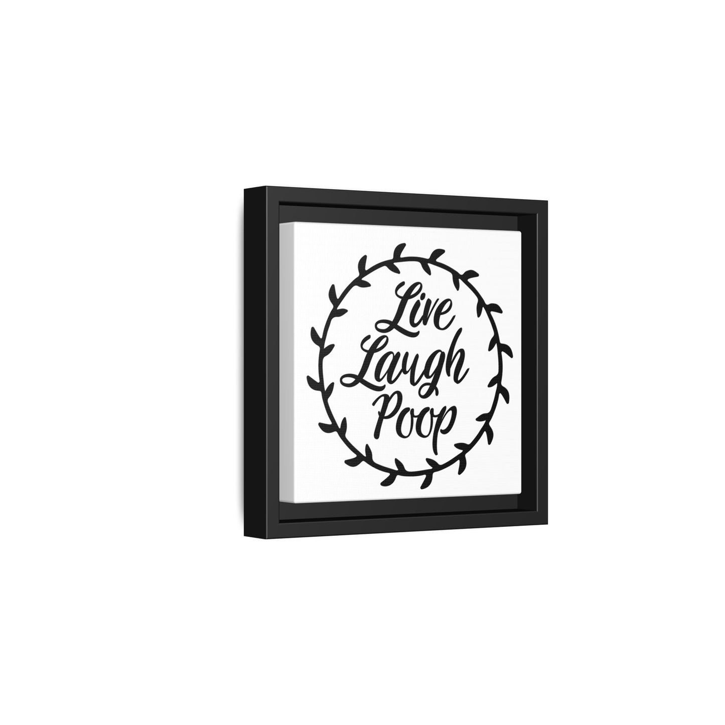 Live Laugh Poop Canvas Bathroom Art