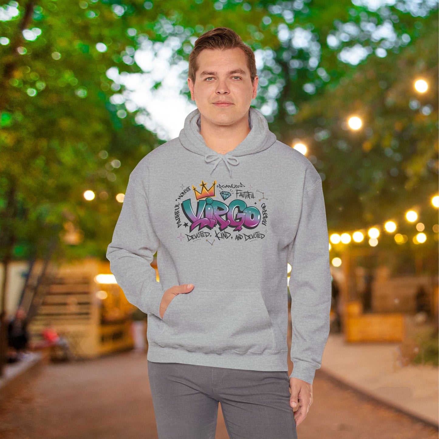 Virgo Street Art Heavy Blend™ Hooded Sweatshirt