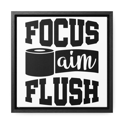 Focus, Aim, Flush Canvas Wraps, Square Frame