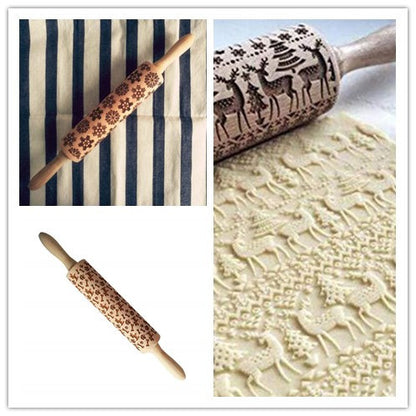 Decorative Embossed Rolling Pins for Baking