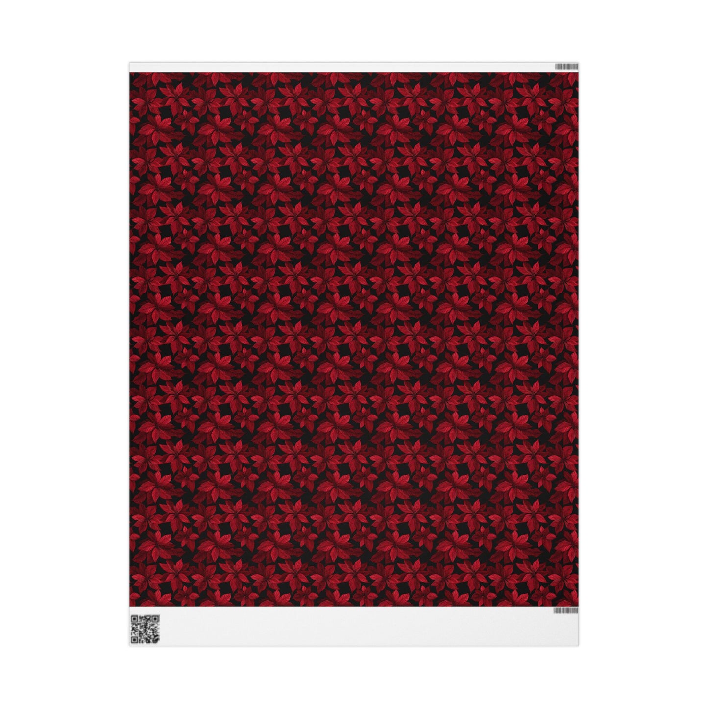 Midnight Poinsettia Garden Wrapping Paper