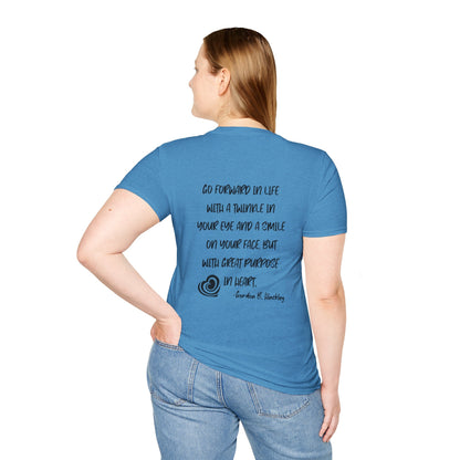 "Go With Purpose In Heart" Hinckley Quote T-shirt