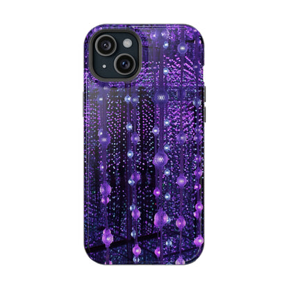 Purple Raindrops MagSafe® Compatible Tough Case for iPhone
