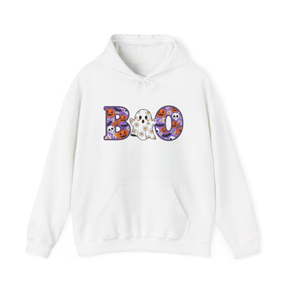 Cute Floral Boo w/Ghost Heavy Blend™ Hooded Sweatshirt