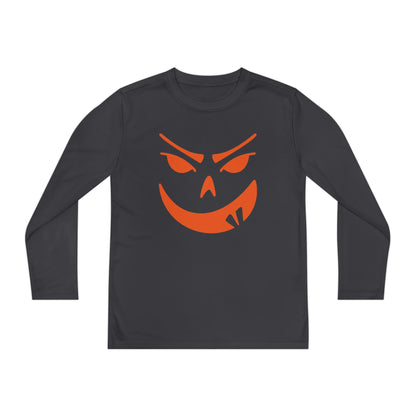 Goofy Grin Jack-O-Lantern Youth Long Sleeve Tee