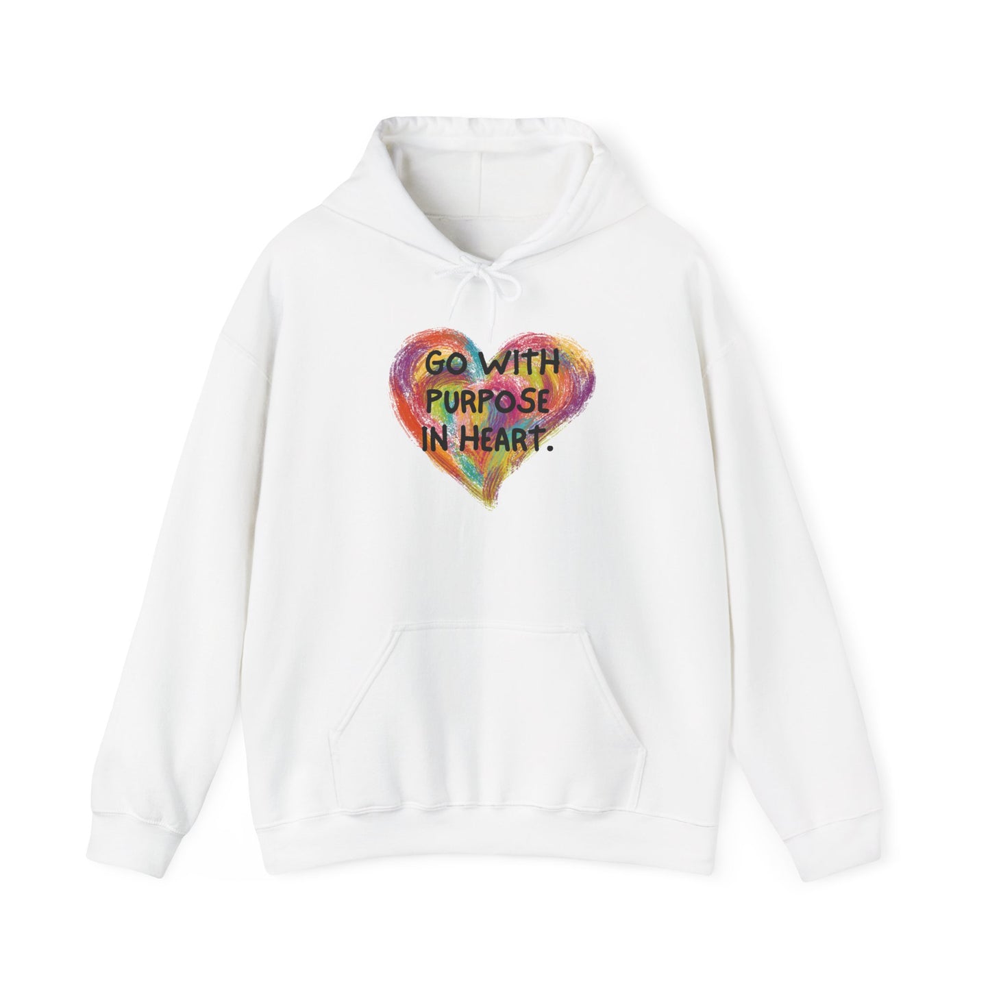 Go With Purpose In Heart Heavy Blend™ Hooded Sweatshirt