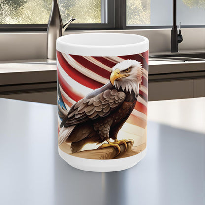 American Bald Eagle Ceramic Mug, (11oz, 15oz)