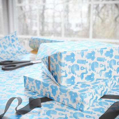 Baby Boy Keepsakes Wrapping Paper