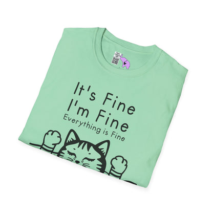 It's Fine I'm Fine Everything's Fine (Cat) Adult T-shirt
