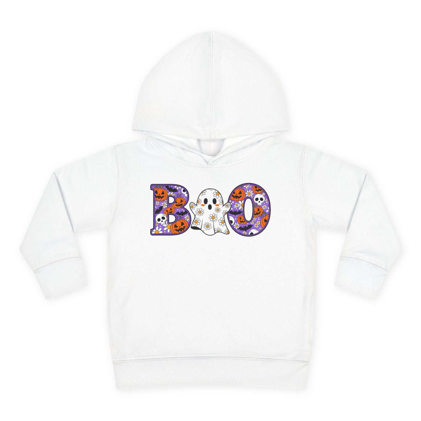 Cute Floral Boo w/Ghost Toddler Hoodie