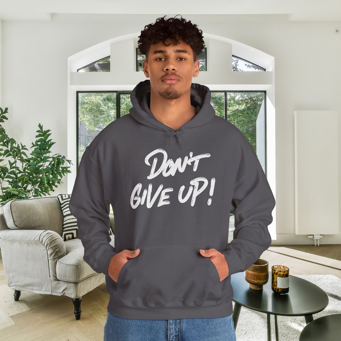 Don't Give Up Heavy Blend™ Hooded Sweatshirt