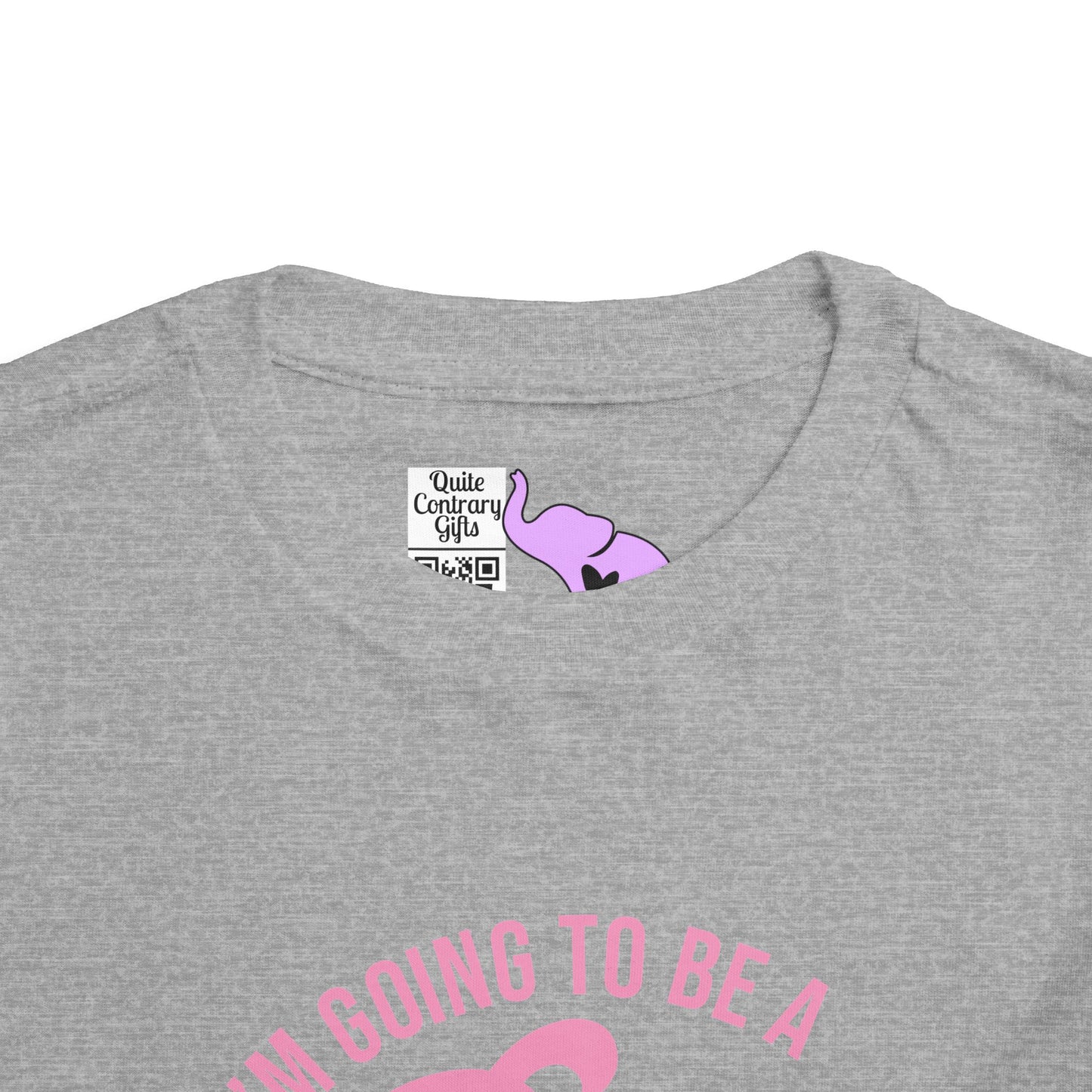 I'm Going To Be A Big Sister (Pink Script) Toddler Tee