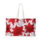 Crimson Poinsettia Sketch Weekender Bag