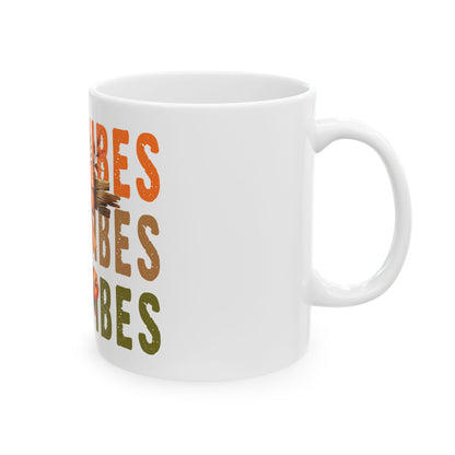 Fall Vibes Cross Ceramic Mug, (11oz, 15oz)