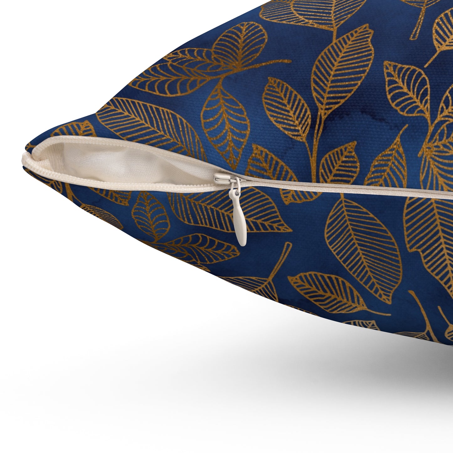Navy & Gold Botanica Throw Pillow