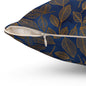 Navy & Gold Botanica Throw Pillow