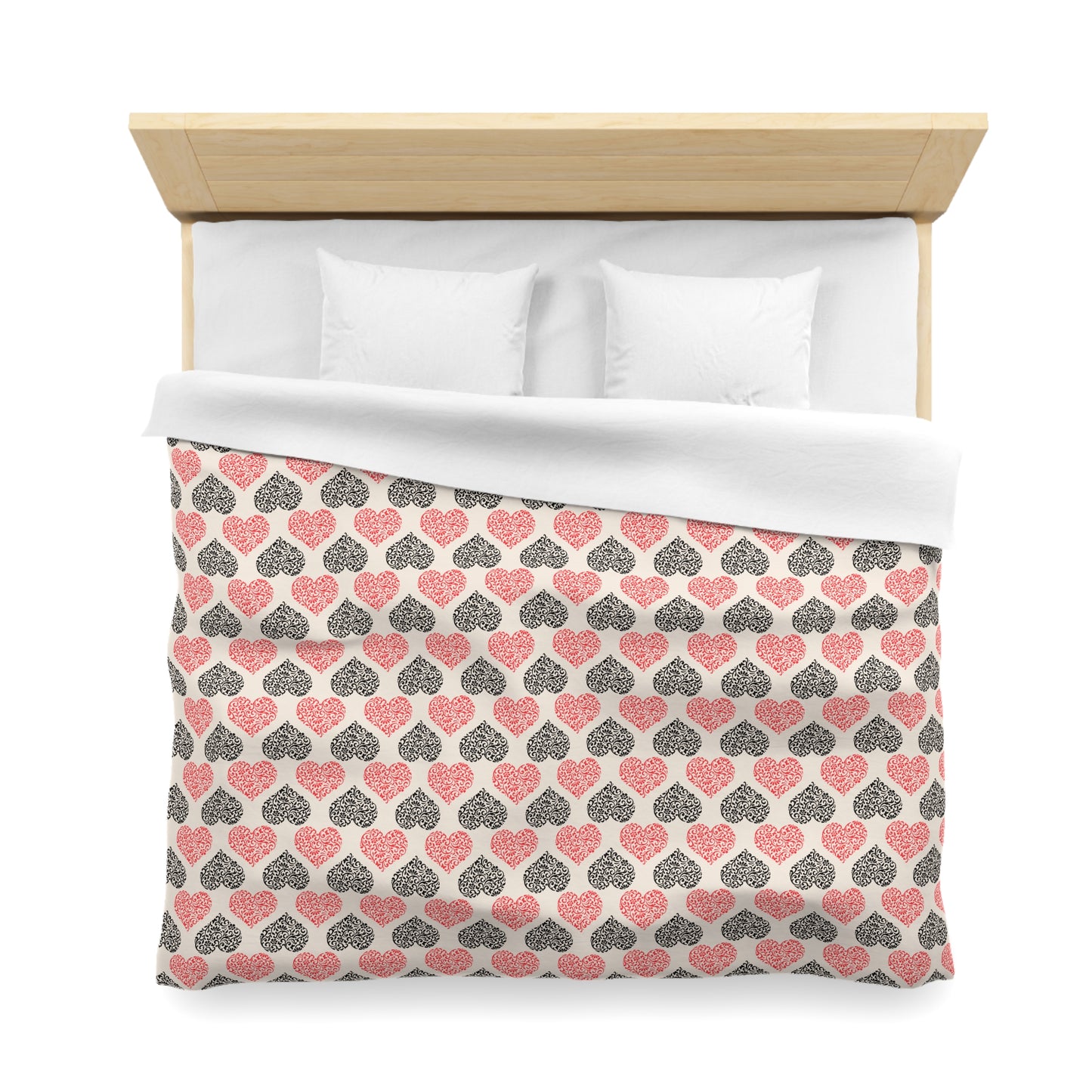 Rustic Hearts Microfiber Duvet Cover