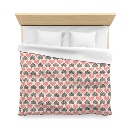 Rustic Hearts Microfiber Duvet Cover