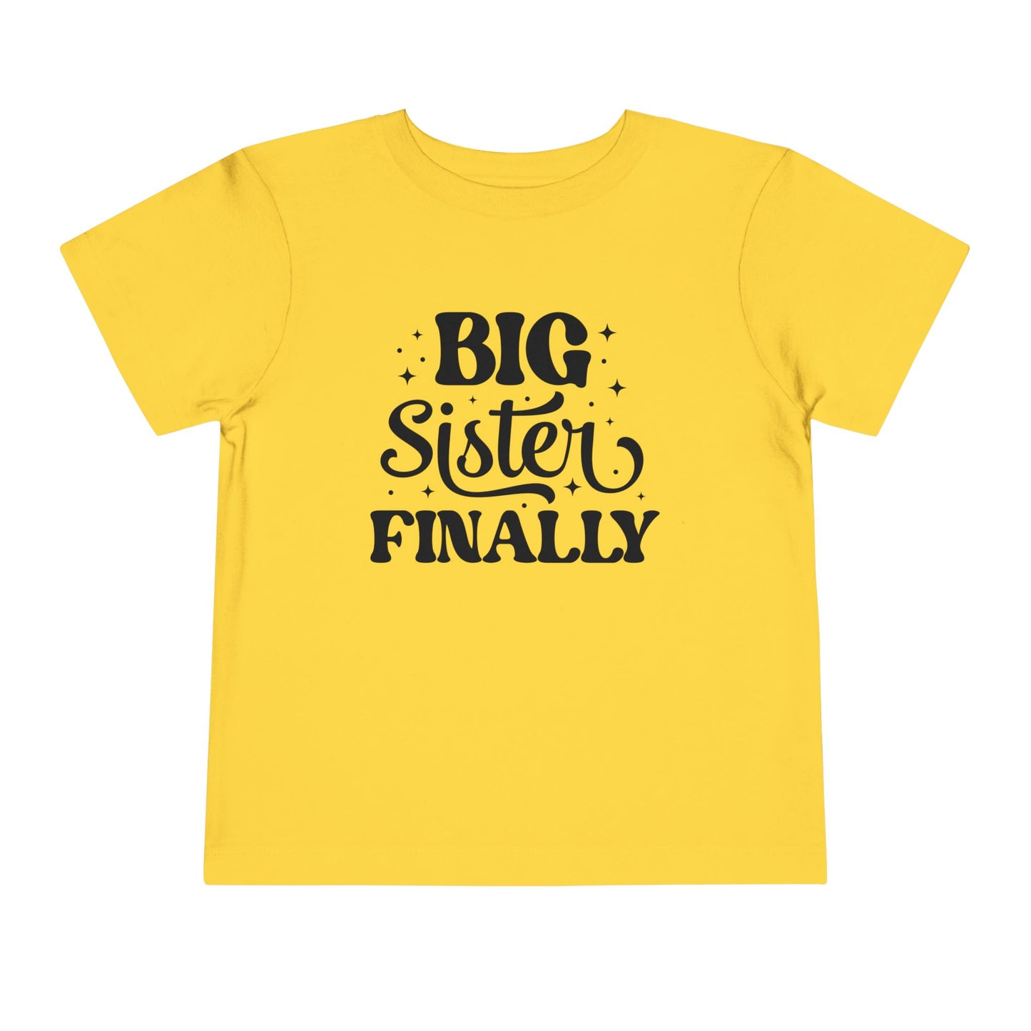 Big Sister Finally (Stars) Toddler Tee