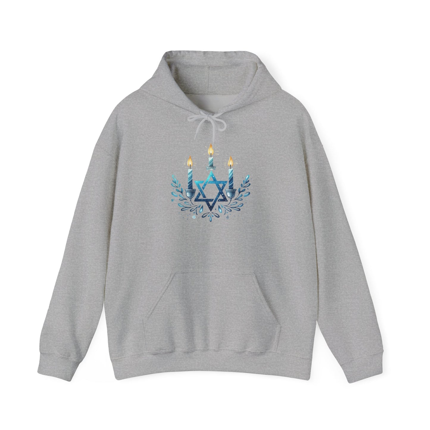 Star & Flame Hanukkah Adult Heavy Blend™ Hooded Sweatshirt