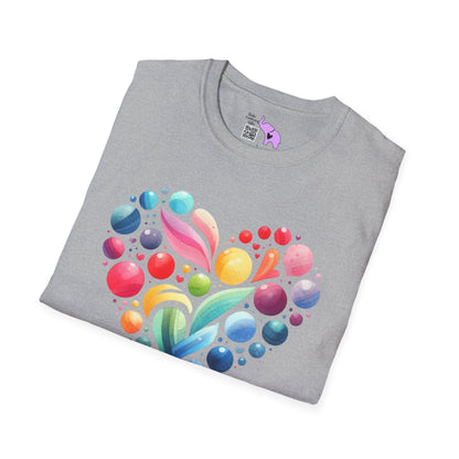 Color Pop Heart Adult T-shirt