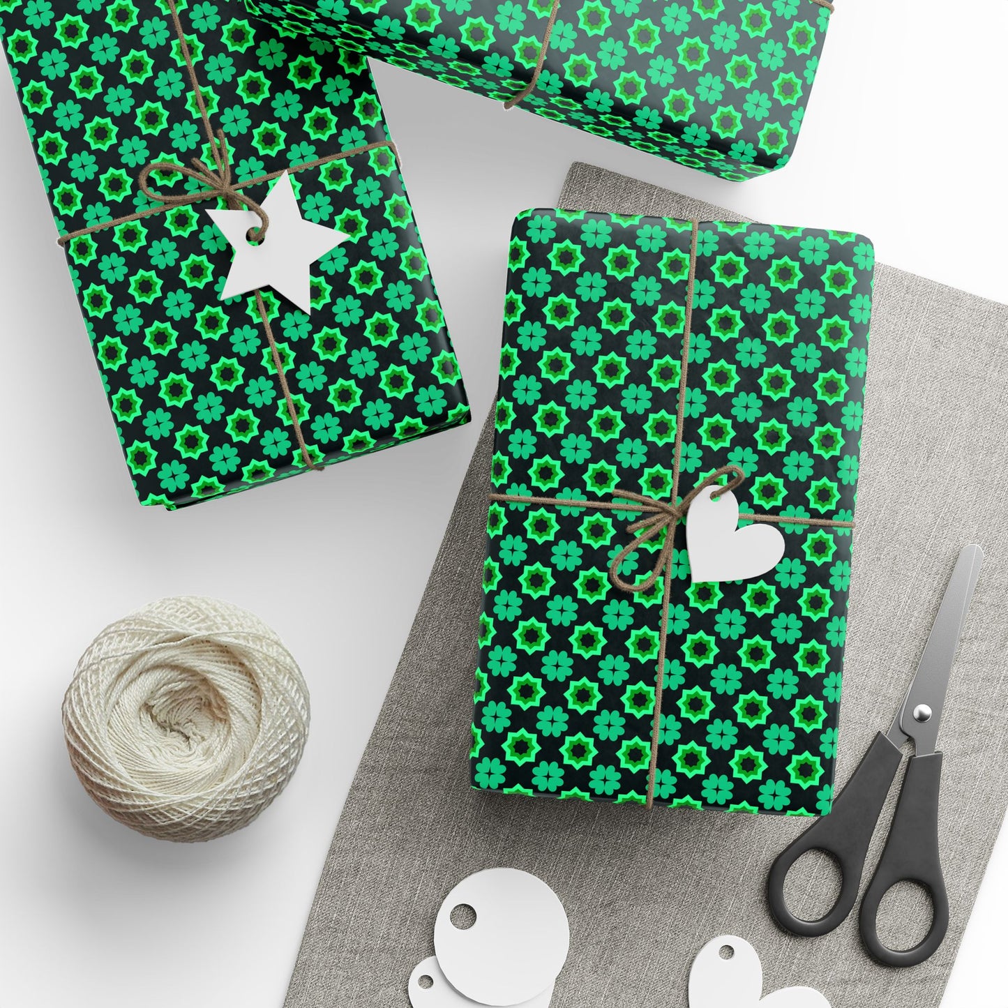Clover Bloom Burst Wrapping Paper
